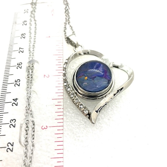 Heart Necklace Handmade 20mm snap SN20 - Picture 4 of 7